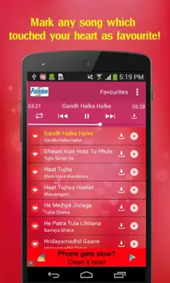 100 Marathi Romantic Songs android App screenshot 2